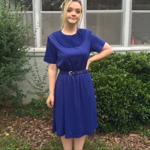 Blue vintage 80s dress